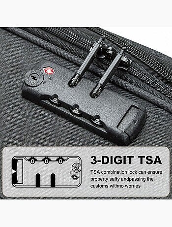 Valise de soute - 69.5x43.5x26 cm, souple, 4 roues 360°, serrure tsa - british traveller
