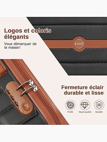 Valise de soute - 76.5x50.5x29 cm, rigide abs + pc, 4 roues 360°, serrure tsa - kono