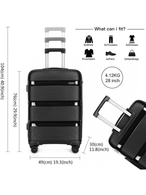 Valise de soute - 76x49x30 cm, rigide polypropylène (pp), 4 roues 360°, serrure tsa - kono - Kiabi Valise de soute - 76x49x30 cm, rigide polypropylène (pp), 4 roues 360°, serrure tsa - kono - Kiabi