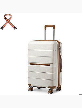 Valise de soute - 76x50x31 cm, rigide polypropylène (pp), 4 roues 360° - british traveller