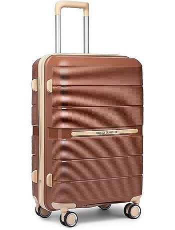 Valise de soute - 76x50x31 cm, rigide polypropylène (pp), 4 roues 360° - british traveller