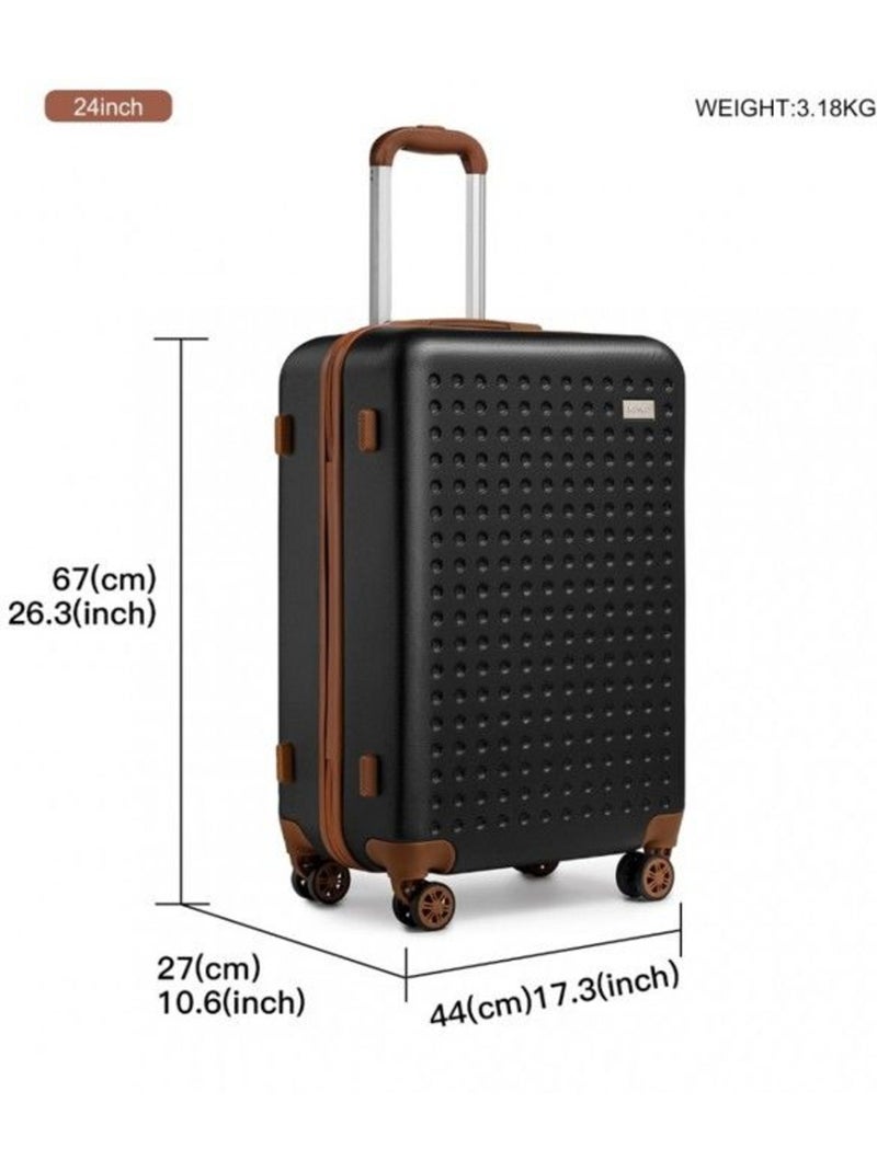 Valise de soute - rigide abs, 4 roues 360°, serrure tsa - kono Noir - Kiabi