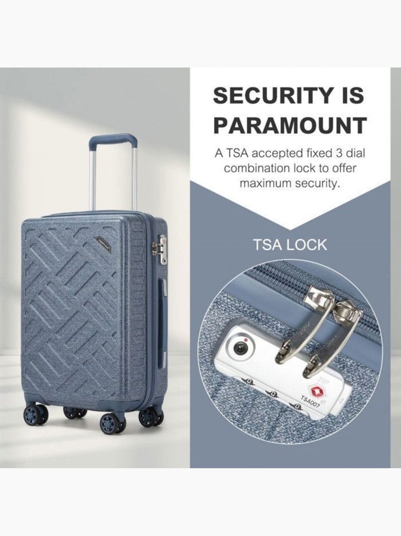Valise de soute - rigide polycarbonate, 4 roues 360°, serrure tsa - kono Bleu - Kiabi