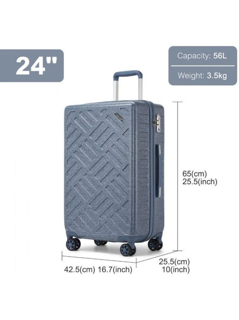 Valise de soute - rigide polycarbonate, 4 roues 360°, serrure tsa - kono Bleu - Kiabi