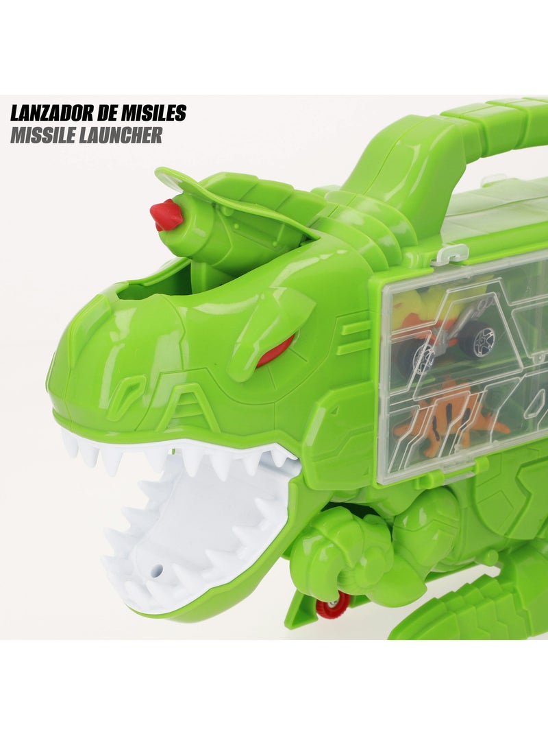 Valise de transport de voitures dino destroyer teamsterz avec rampe et lanceur N/A - Kiabi