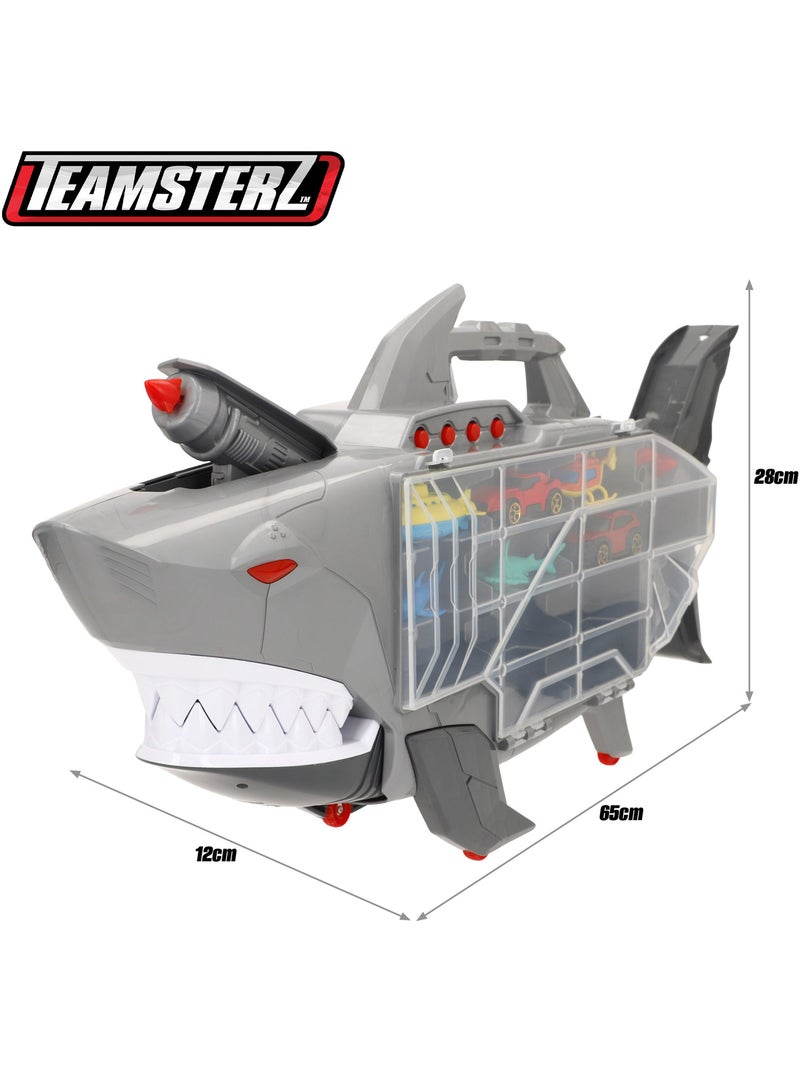 Valise de transport pour voitures avec rampe et lanceur roboshark teamsterz N/A - Kiabi