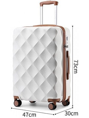 Valise de voyage - 73x47x30 cm rigide 4 roulettes serrure tsa - british traveller