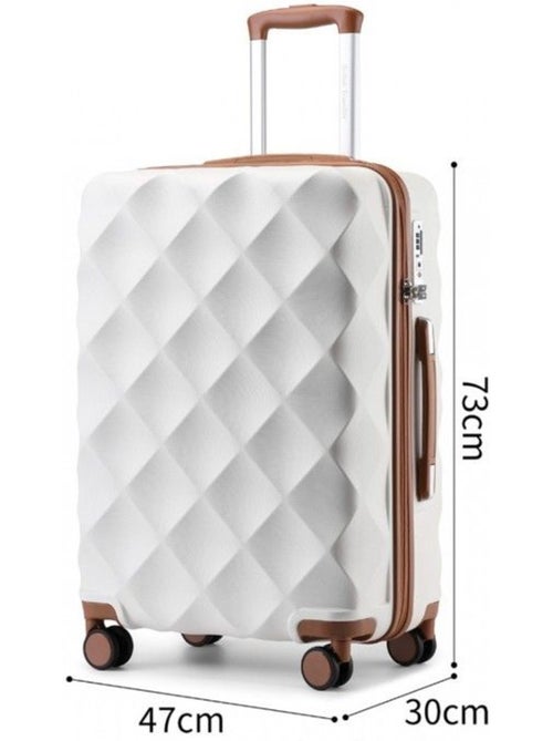 Valise de voyage - 73x47x30 cm rigide 4 roulettes serrure tsa - british traveller - Kiabi Valise de voyage - 73x47x30 cm rigide 4 roulettes serrure tsa - british traveller - Kiabi