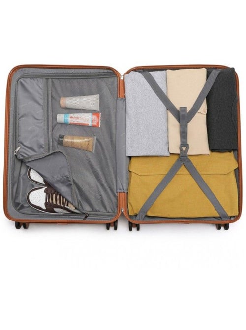 Valise de voyage - 73x47x30 cm rigide 4 roulettes serrure tsa - british traveller - Kiabi Valise de voyage - 73x47x30 cm rigide 4 roulettes serrure tsa - british traveller - Kiabi