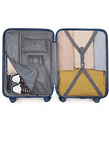 Valise de voyage - 74.5x49x30.5 cm abs+pc serrure tsa - british traveller