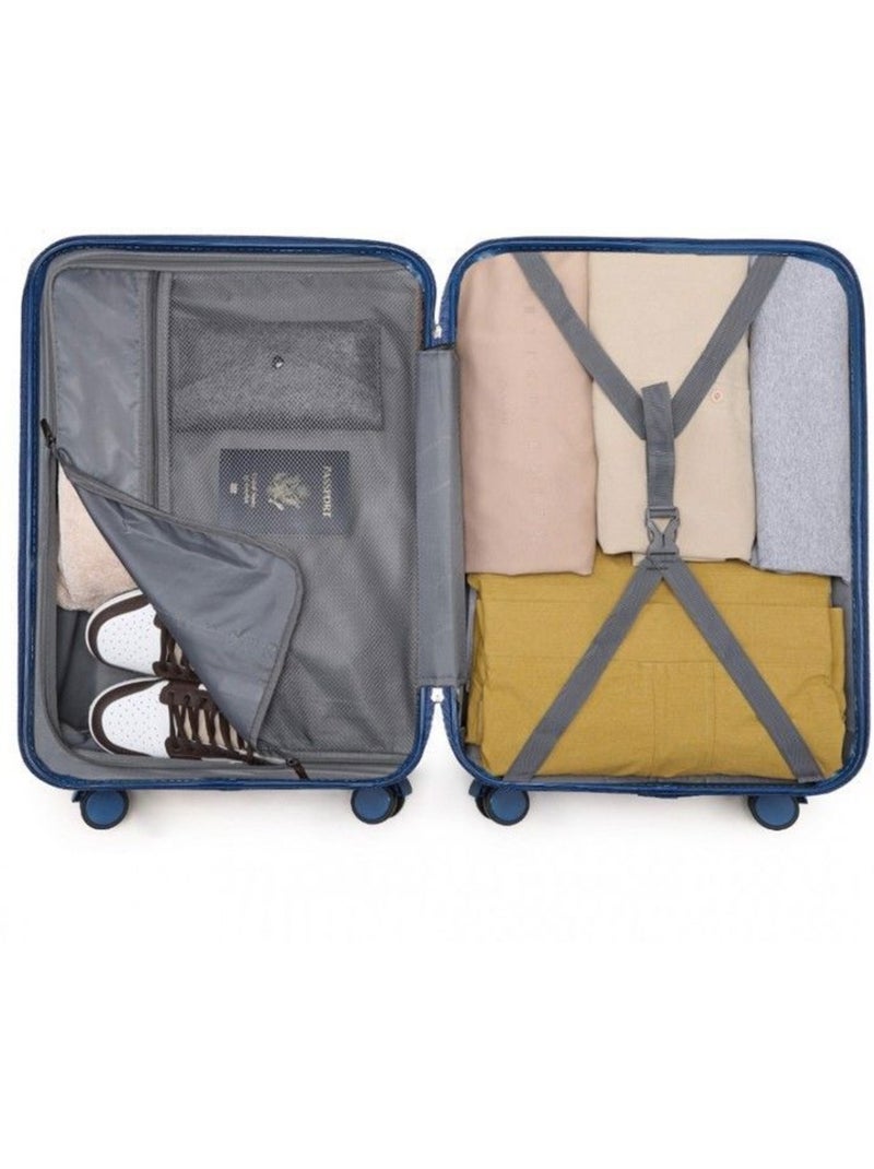 Valise de voyage - 74.5x49x30.5 cm abs+pc serrure tsa - british traveller Blanc - Kiabi
