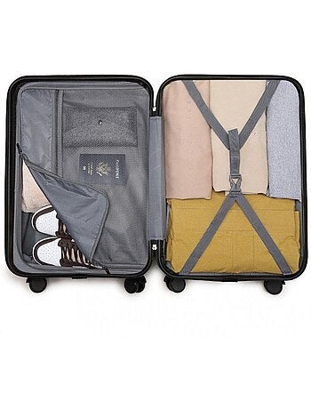 Valise de voyage - 74.5x49x30.5 cm abs+pc serrure tsa - british traveller