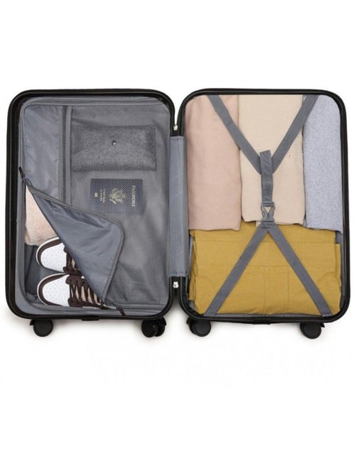 Valise de voyage - 74.5x49x30.5 cm abs+pc serrure tsa - british traveller - Kiabi Valise de voyage - 74.5x49x30.5 cm abs+pc serrure tsa - british traveller - Kiabi