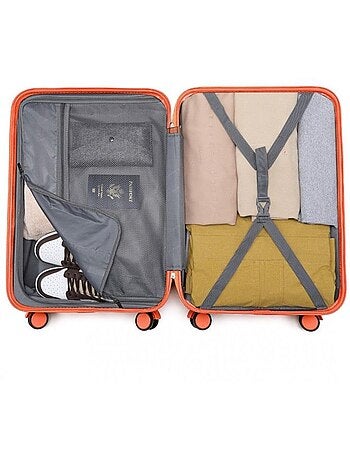 Valise de voyage - 74.5x49x30.5 cm abs+pc serrure tsa - british traveller