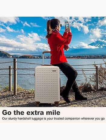 Valise de voyage - 75x48x29 cm abs+pc 4 roulettes serrure tsa - kono