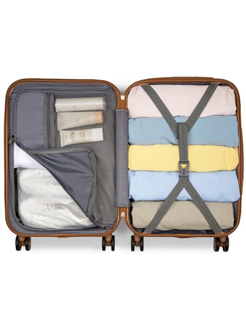 Valise de voyage - 75x48x29 cm abs+pc 4 roulettes serrure tsa - kono Blanc - Kiabi