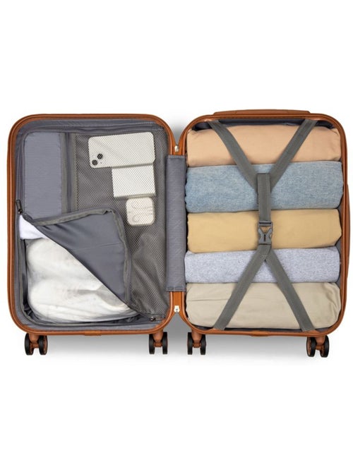 Valise de voyage - 75x48x29 cm abs+pc 4 roulettes serrure tsa - kono - Kiabi