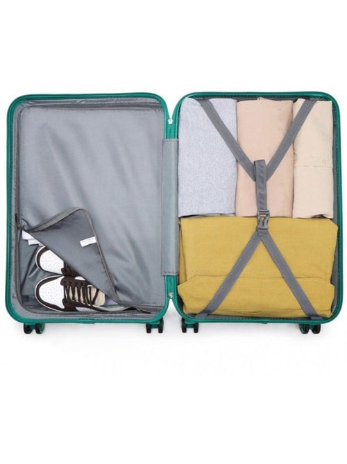Valise de voyage - 75x48x30 cm abs 4 roulettes serrure tsa - kono - Kiabi