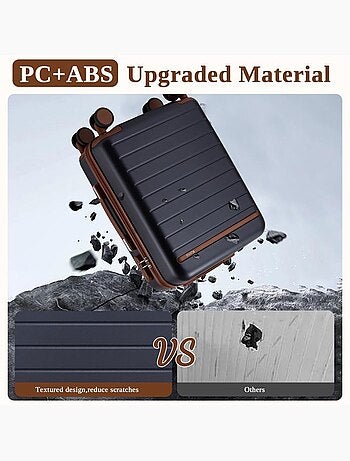 Valise de voyage - 76.5x50.5x29 cm abs+pc 4 roulettes - kono