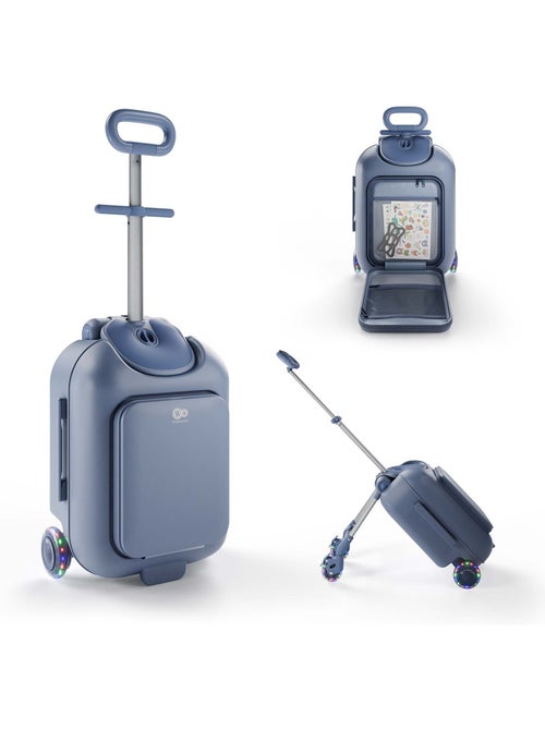 Valise Enfant 2 en 1 Kinderkraft CABBY cabine avec assise pliable poignée réglable 20L roues LED - Kiabi Valise Enfant 2 en 1 Kinderkraft CABBY cabine avec assise pliable poignée réglable 20L roues LED - Kiabi
