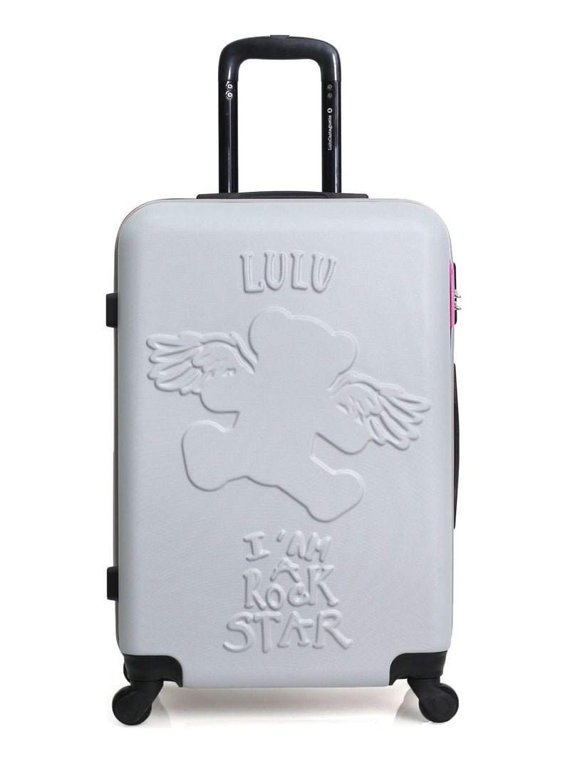 Valise Grand Format Rigide OURS AILE Gris - Kiabi