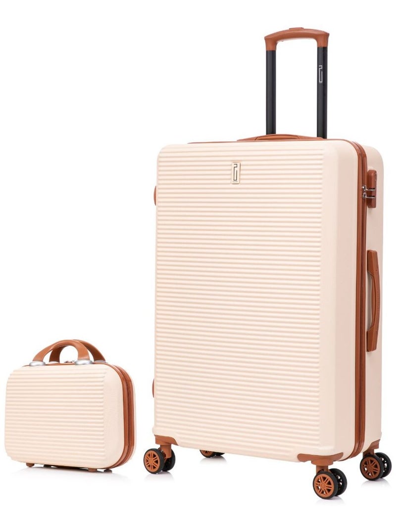 Valise Grande avec Vanity 75x47x29cm | Modèle Weekend | CELIMS France Crème - Kiabi