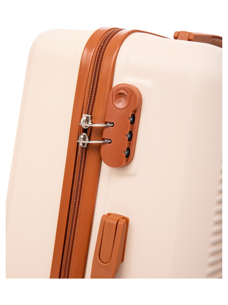 Valise Grande avec Vanity 75x47x29cm | Modèle Weekend | CELIMS France Crème - Kiabi