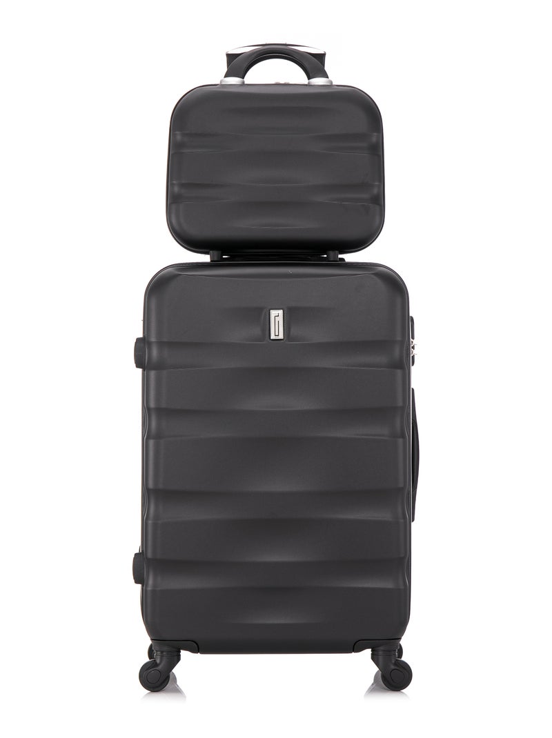 Valise Grande avec Vanity 75x47x29cm | Serrure Intégrée | CELIMS France Noir - Kiabi