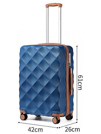 Valise grande taille - 61x42x26 cm 4 roulettes serrure tsa - british traveller