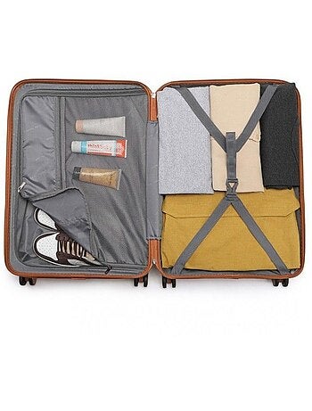 Valise grande taille - 61x42x26 cm 4 roulettes serrure tsa - british traveller