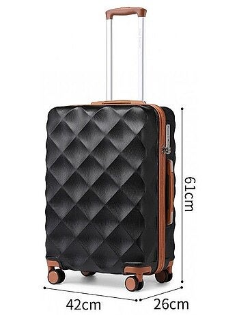 Valise grande taille - 61x42x26 cm 4 roulettes serrure tsa - british traveller
