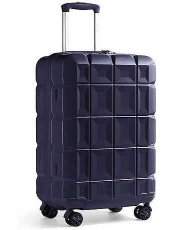Valise grande taille - 62x43x26 cm abs 4 roulettes serrure tsa - kono