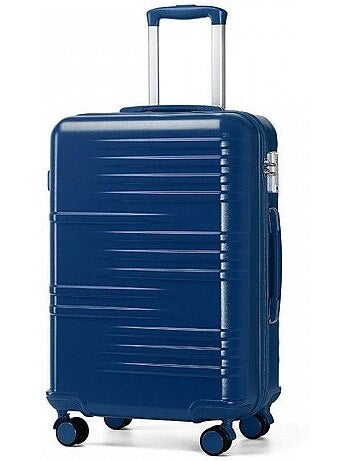 Valise grande taille - 64x43x26 cm abs 4 roulettes serrure tsa - british traveller
