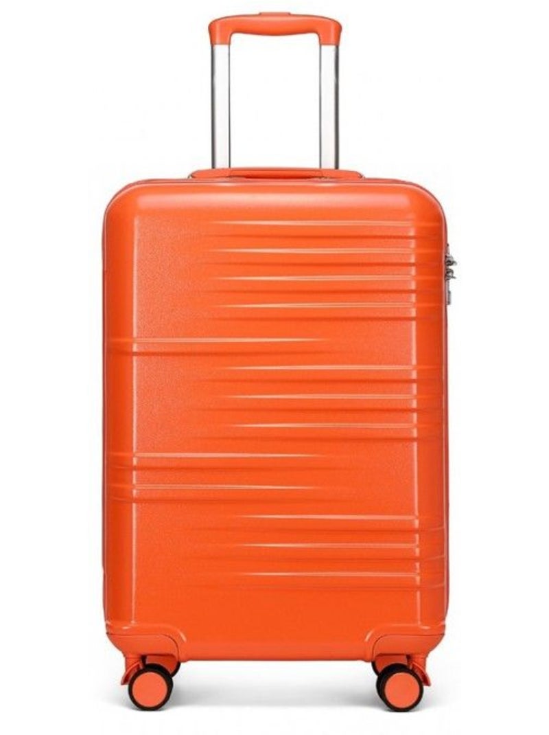 Valise grande taille - 64x43x26 cm abs 4 roulettes serrure tsa - british traveller Orange - Kiabi