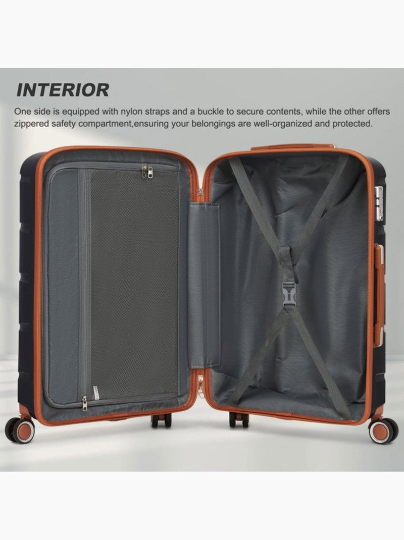 Valise grande taille - 66.5x45.5x24 cm polypropylène 4 roulettes serrure tsa - kono Noir - Kiabi