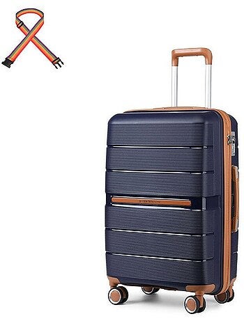 Valise grande taille - 66x44x28.5 cm polypropylène 4 roulettes serrure tsa - british traveller