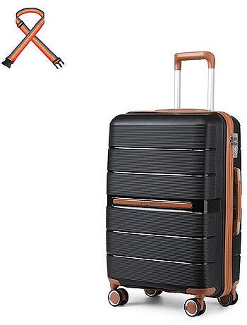 Valise grande taille - 66x44x28.5 cm polypropylène 4 roulettes serrure tsa - british traveller