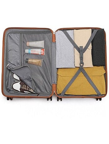 Valise grande taille - 73x47x30 cm 4 roulettes serrure tsa - british traveller