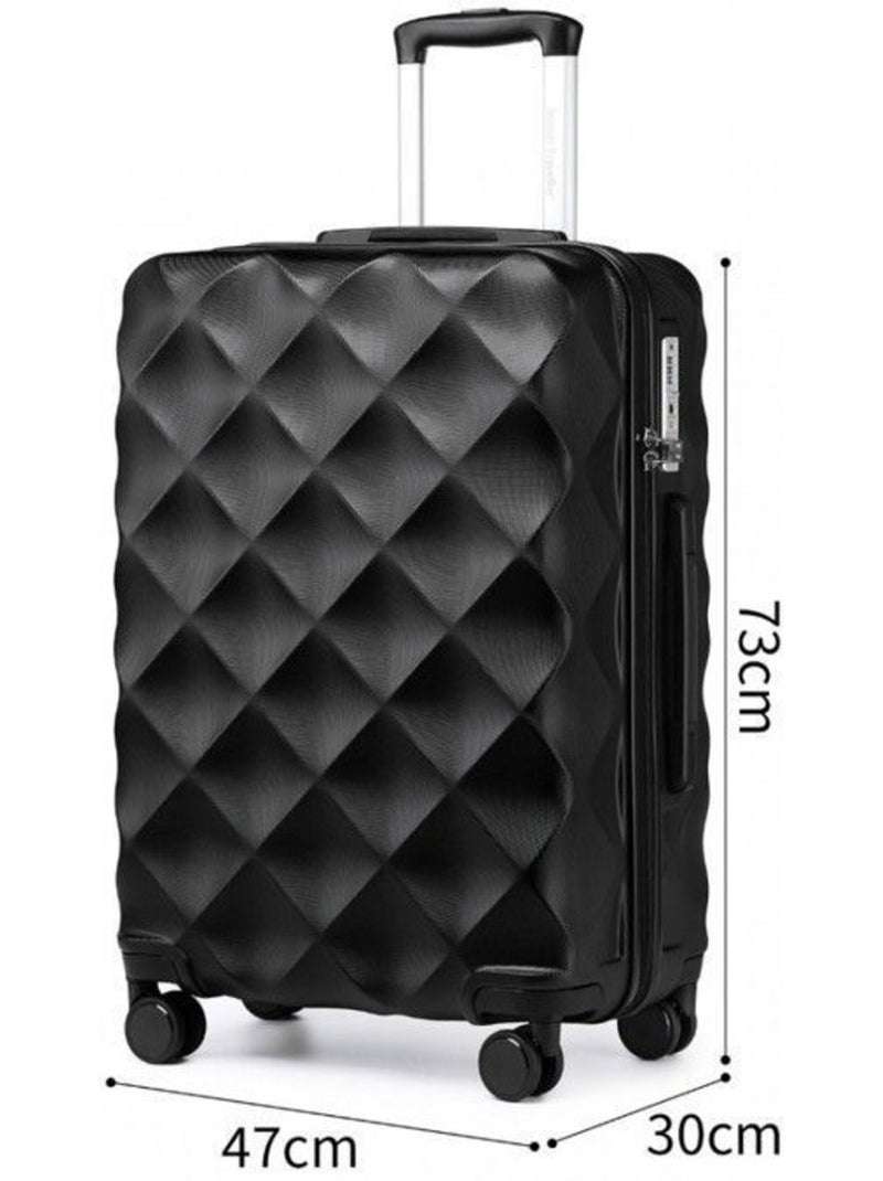 Valise grande taille - 73x47x30 cm 4 roulettes serrure tsa - british traveller Noir - Kiabi