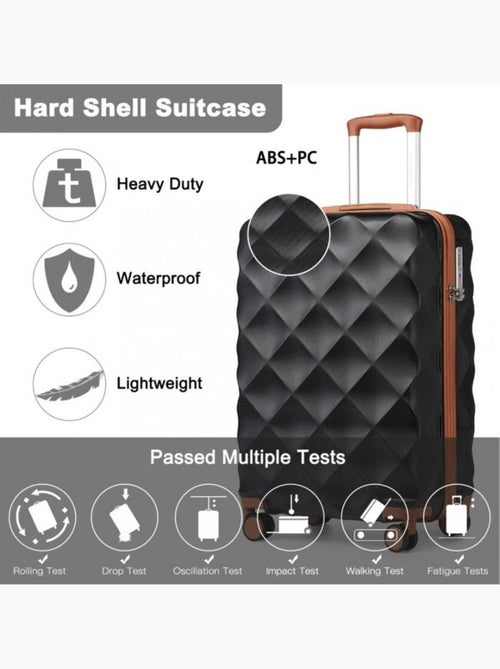 Valise grande taille - 73x47x30 cm 4 roulettes serrure tsa - british traveller - Kiabi Valise grande taille - 73x47x30 cm 4 roulettes serrure tsa - british traveller - Kiabi