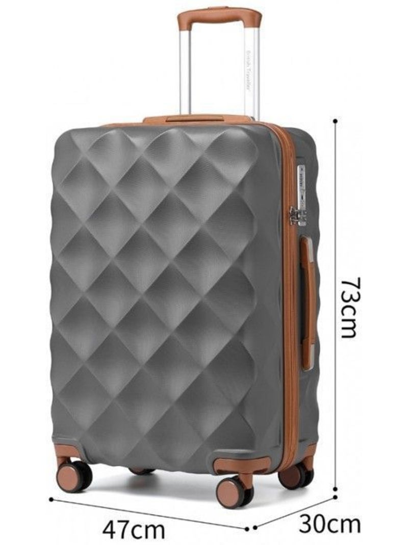 Valise grande taille - 73x47x30 cm rigide - british traveller Gris - Kiabi