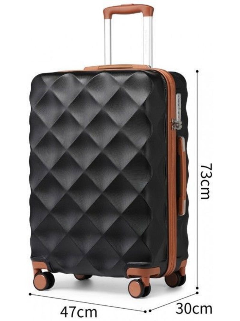 Valise grande taille - 73x47x30 cm rigide - british traveller Noir - Kiabi