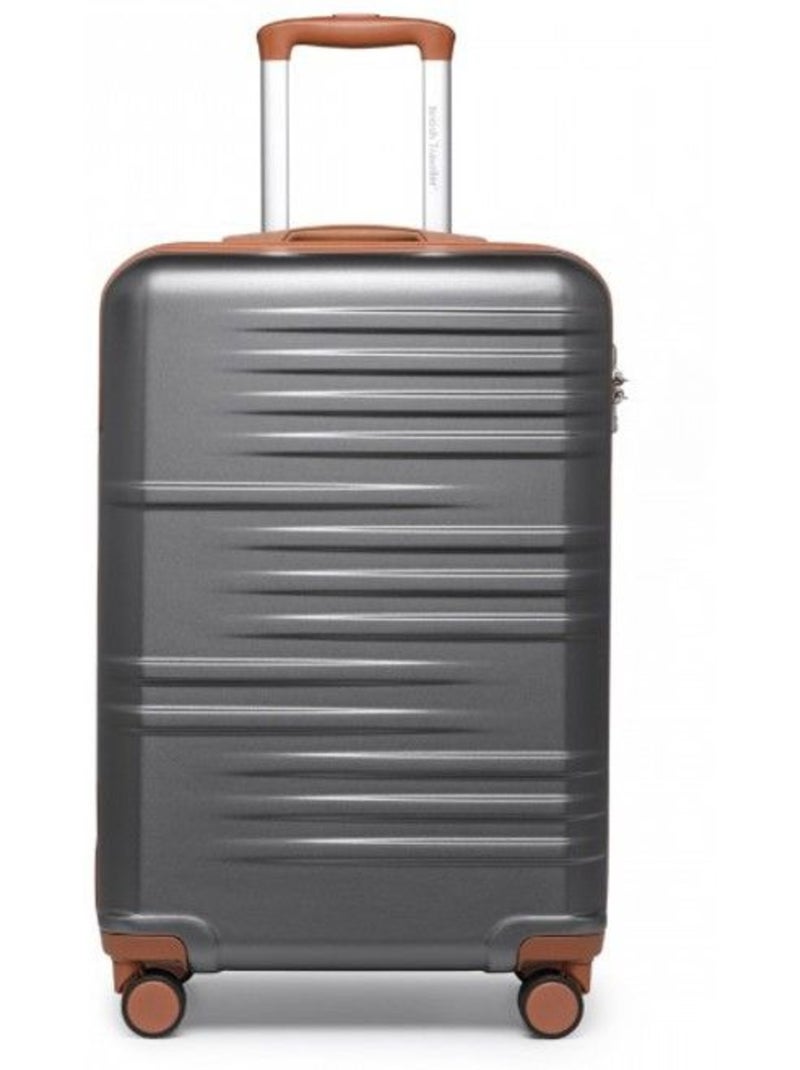 Valise grande taille - 74.5x49x30.5 cm abs - british traveller Gris - Kiabi