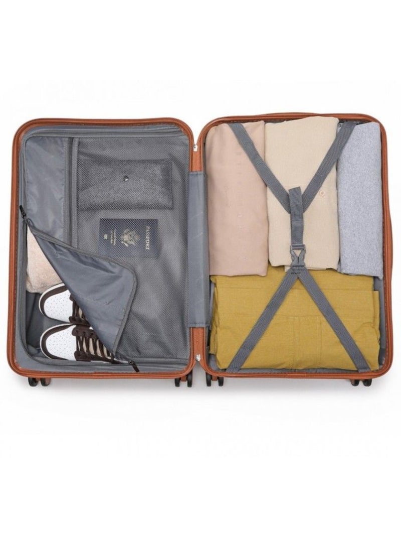 Valise grande taille - 74.5x49x30.5 cm abs - british traveller Gris - Kiabi
