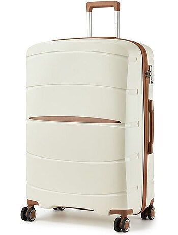 Valise grande taille - 75.5x50.5x29 cm polypropylène 4 roulettes serrure tsa - kono