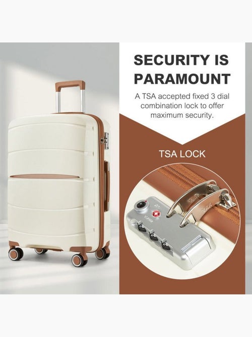 Valise grande taille - 75.5x50.5x29 cm polypropylène 4 roulettes serrure tsa - kono - Kiabi Valise grande taille - 75.5x50.5x29 cm polypropylène 4 roulettes serrure tsa - kono - Kiabi