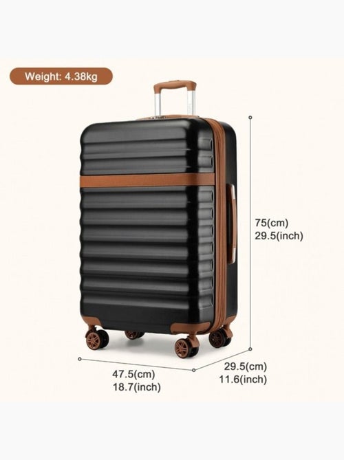 Valise grande taille - 75x47.5x29.5 cm abs+pc 4 roulettes serrure tsa - kono - Kiabi Valise grande taille - 75x47.5x29.5 cm abs+pc 4 roulettes serrure tsa - kono - Kiabi