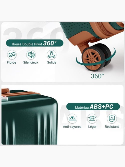 Valise grande taille - 75x47.5x29.5 cm abs+pc 4 roulettes serrure tsa - kono - Kiabi Valise grande taille - 75x47.5x29.5 cm abs+pc 4 roulettes serrure tsa - kono - Kiabi