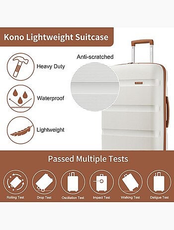 Valise grande taille - 75x47.5x29.5 cm pp 100 l tsa - kono