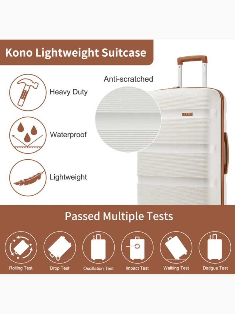 Valise grande taille - 75x47.5x29.5 cm pp 100 l tsa - kono Crème - Kiabi